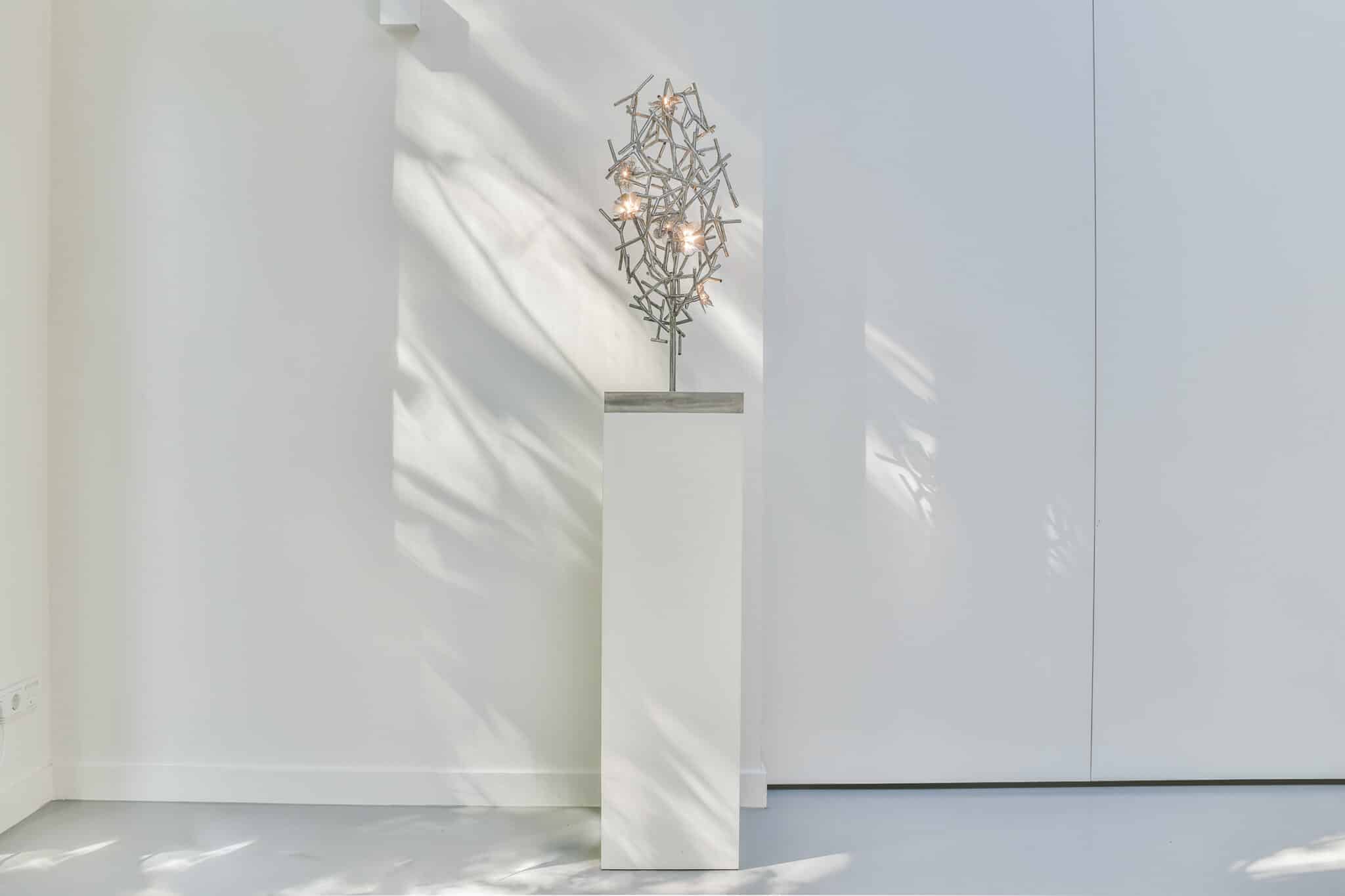 Indoor Sculpture With Lighting Stainless Steel By Annet Van Egmond