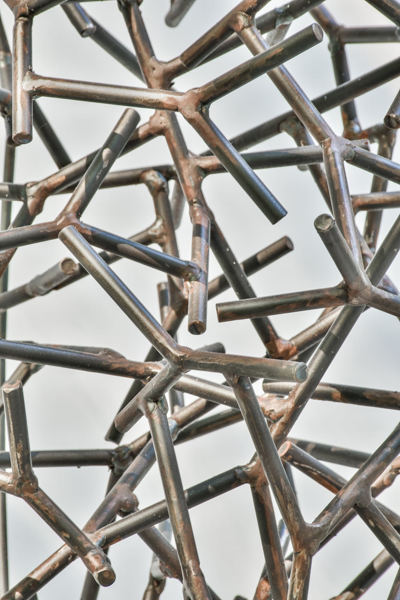 Indoor sculpture rusted iron corten steel by annet van egmond