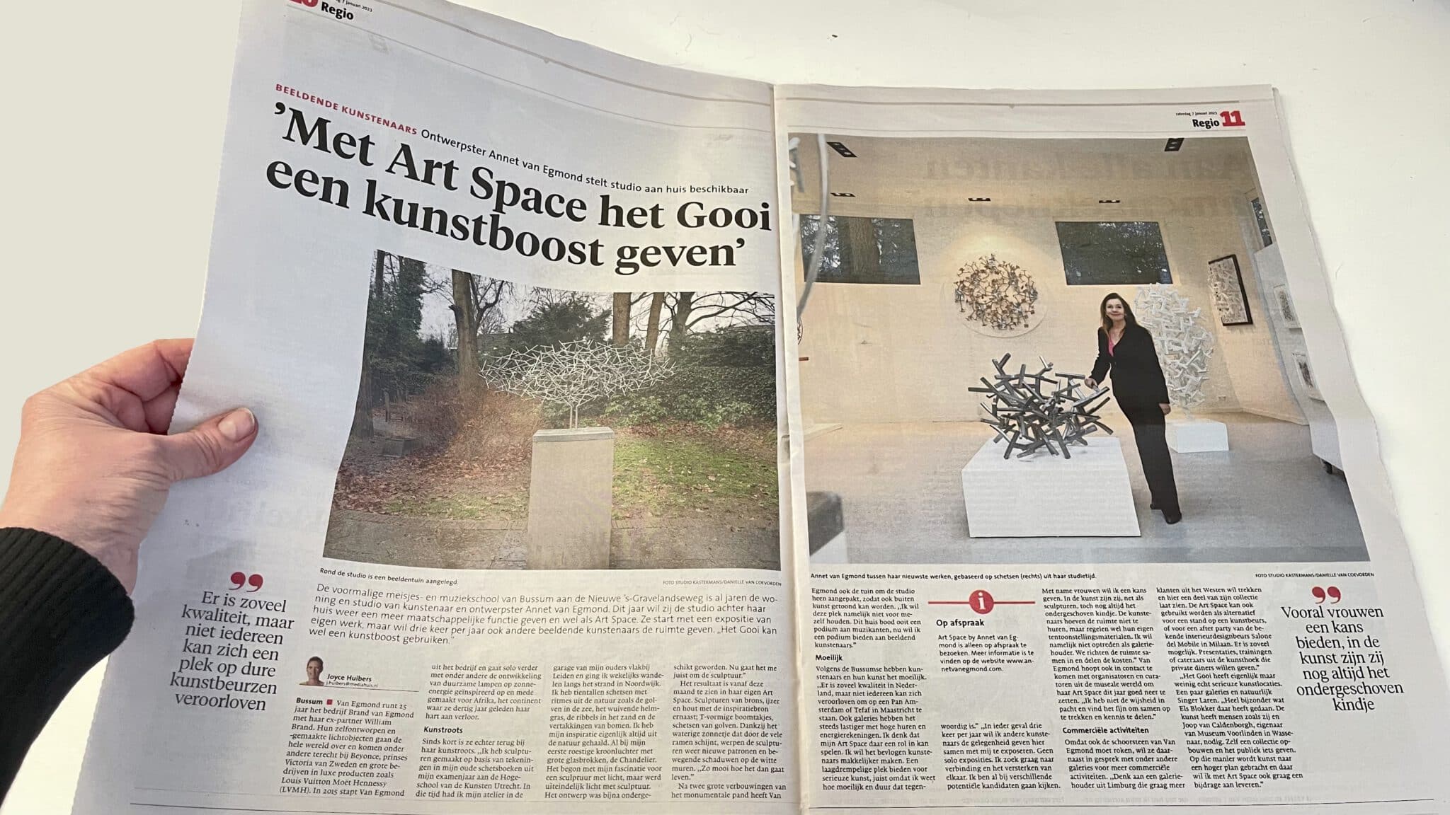 Newspaper annet van egmond gooi en eemlander artworks art space bussum sculpture